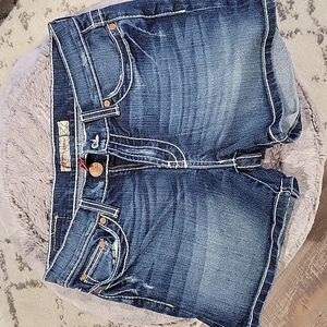 Buckle Denim Shorts